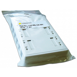 Wall mounting box for 12 Keystones, white